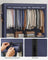 Portable Closet - Fabric - Dark Blue - Large Capacity with 4 Hanging Rails and Shelves
