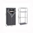 Portable Closet - Canvas - Grey - Includes Hanging Rail and Storage Shelves
