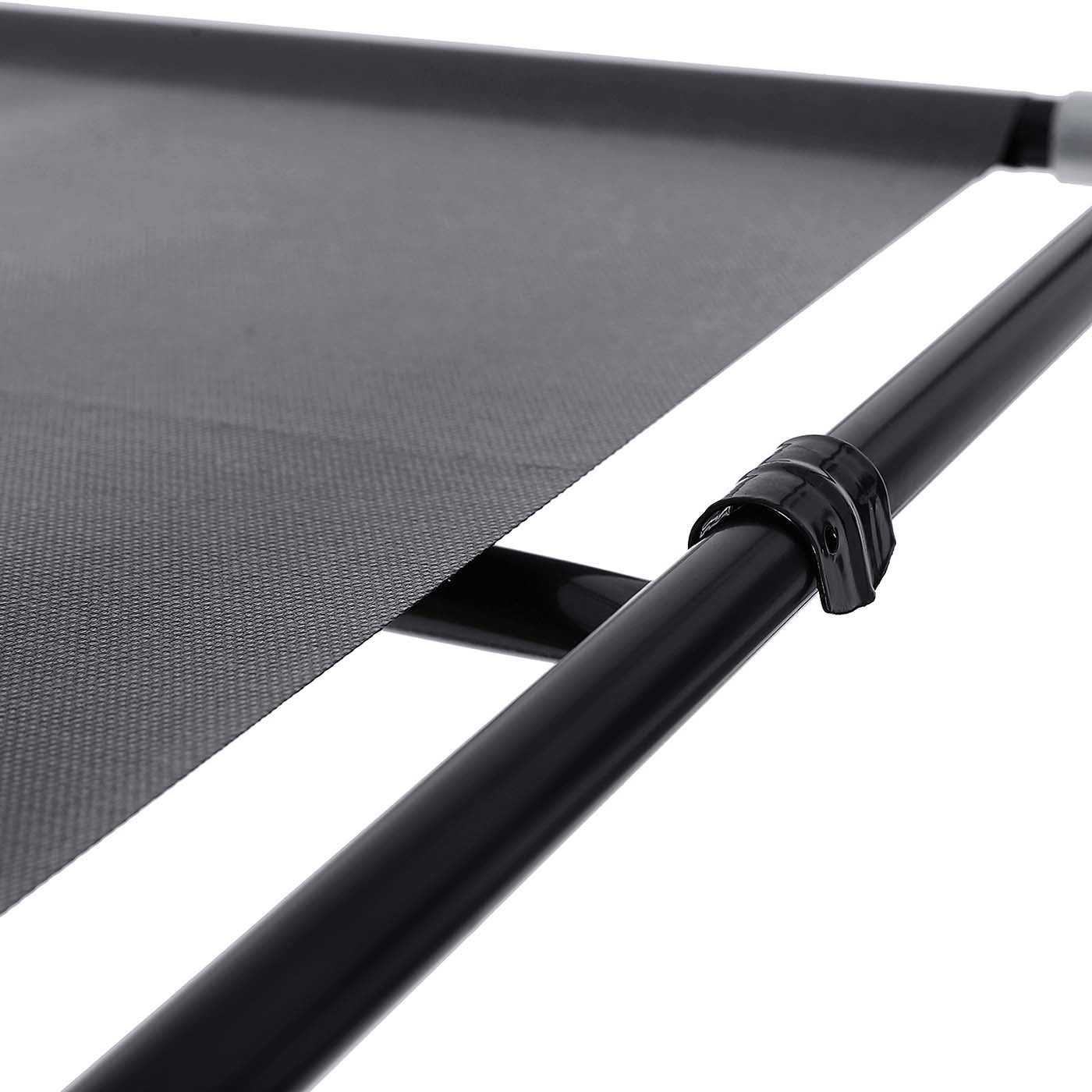 Canvas Hanging Rail Wardrobe - Fabric - Black - Includes Shelves and Storage Space