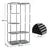 Adjustable Fabric Wardrobe - Canvas - Black - Double Hanging Rails with 7 Assembly Options