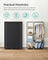 Fabric Wardrobe - Canvas - Ink Black - Double Hanging Rails and Shelves