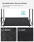 Fabric Wardrobe - Canvas - Ink Black - Double Hanging Rails and Shelves