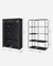 Fabric Wardrobe - Canvas - Ink Black - Double Hanging Rails and Shelves