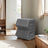 Stackable Storage Bins - Non-Woven Fabric - Grey and Beige - Magnetic Lid and Metal Frame