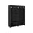 Fabric Wardrobe - Non-Woven Fabric - Black - With Viewing Windows and Shelves