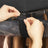 Fabric Wardrobe - Non-Woven Fabric - Black - With Viewing Windows and Shelves