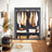 Fabric Wardrobe - Non-Woven Fabric - Black - Clothes Storage Organizer with Viewing Windows and Shelves