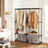 Fabric Wardrobe - Non-Woven Fabric - Black - Clothes Storage Organizer with Viewing Windows and Shelves