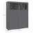 Fabric Wardrobe - Non-Woven Fabric - Black - Clothes Storage Organizer with Viewing Windows and Shelves