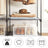 Fabric Wardrobe - Non-Woven Fabric - Black - Clothes Storage Organizer with Viewing Windows and Shelves