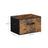 Set of 3 Foldable Storage Boxes - Non-Woven Fabric - Brown - with Lids and Handles