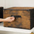 Set of 3 Foldable Storage Boxes - Non-Woven Fabric - Brown - with Lids and Handles