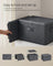 Set of 6 Foldable Storage Organizer Boxes - Non-Woven Fabric - Slate Grey - With Lids and Handles