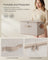 Set of 3 Foldable Storage Organiser Boxes - Non-Woven Fabric - Sand Beige - With Lids and Handles
