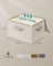 Set of 6 Foldable Storage Boxes - Non-Woven Fabric - Rustic Brown - With Lids and Handles