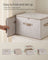 Set of 6 Foldable Storage Organiser Boxes - Non-Woven Fabric - Sand Beige - with Lids and Handles