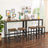 Bar Table - Metal - Rustic Brown and Black - Safety Features Included