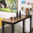 Bar Table - Metal - Rustic Brown and Black - Safety Features Included