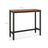 Bar Table - Metal - Rustic Brown and Black - Safety Features Included