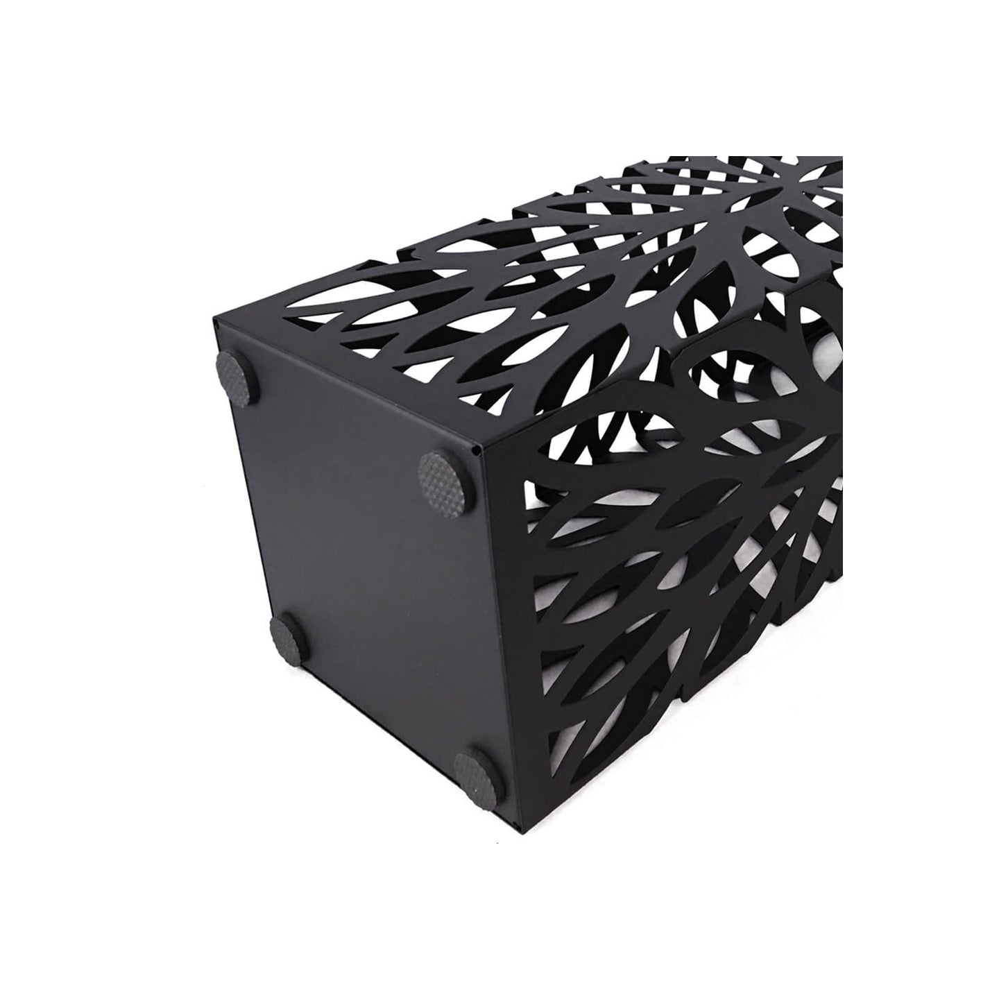 Umbrella Stand - Metal - Black - Free Standing with Drip Tray and Hooks