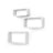 Rectangular Wall Shelves - Wood - White - Set of 3 Floating Shelves with 15 kg Weight Capacity