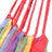 Portable Cotton Hammock - 210 x 150 cm - Red Orange - Supports 300 kg