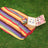 Portable Cotton Hammock - 210 x 150 cm - Red Orange - Supports 300 kg