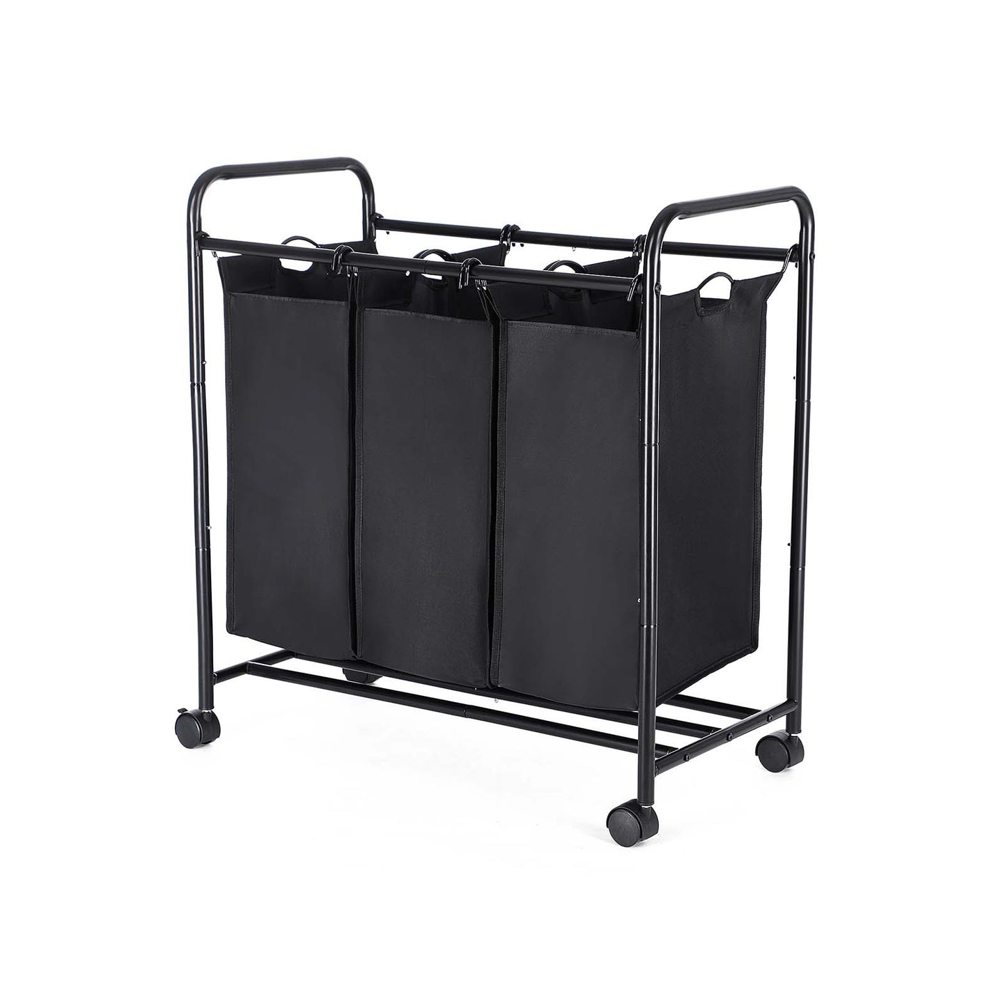 Laundry Cart - Fabric - Beige - 3 Removable Bags on Wheels