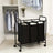 Laundry Cart - Fabric - Beige - 3 Removable Bags on Wheels