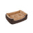 Dog Bed - Fabric - Brown and Yellow - Removable Cushion