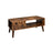 Mid-Century Modern Coffee Table - Wood - Brown - With Storage Shelf