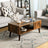 Mid-Century Modern Coffee Table - Wood - Brown - With Storage Shelf