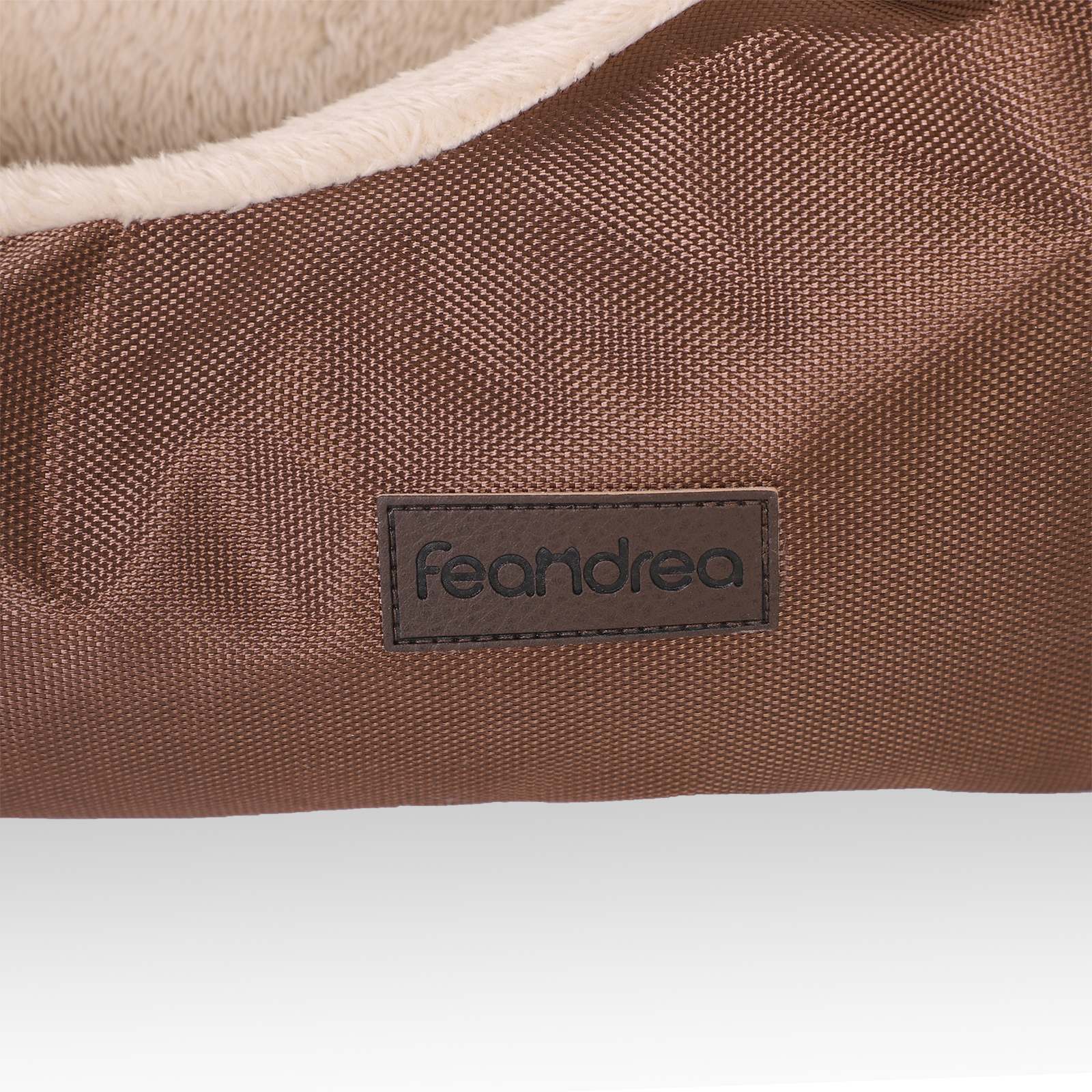 Reversible Dog Bed - Fabric - Brown - Spacious Cushion Design 85 x 65 x 21 cm