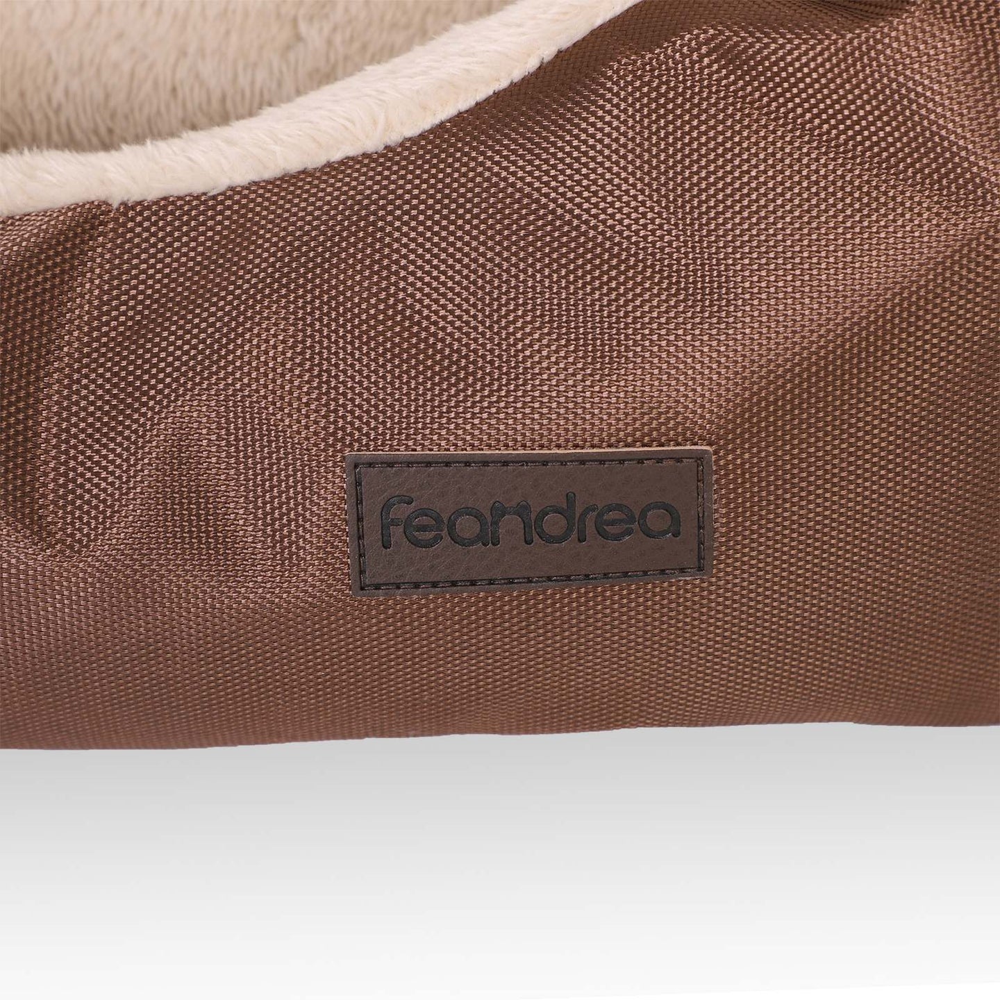 Reversible Dog Bed - Fabric - Brown - Spacious Cushion Design 85 x 65 x 21 cm