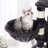 Multi-Level Cat Tree - Engineered Wood - Smoky Grey - Includes Feeder Bowl