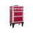Rolling Trolley Cosmetic Case - ABS - Red - Spacious and Travel-Friendly Design 34 x 27 x 57 cm