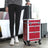 Rolling Trolley Cosmetic Case - ABS - Red - Spacious and Travel-Friendly Design 34 x 27 x 57 cm