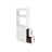 Rolling Trolley Cupboard - Wood - White - Narrow Storage with 3 Compartments and 2 Drawers