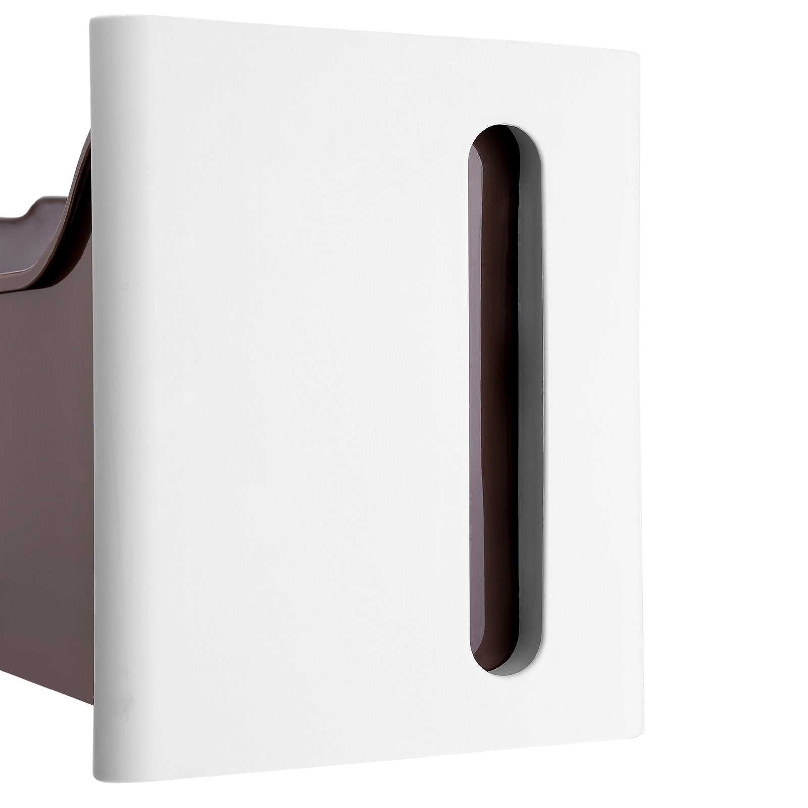 Rolling Trolley Cupboard - Wood - White - Narrow Storage with 3 Compartments and 2 Drawers