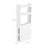 Rolling Trolley Cupboard - Wood - White - Narrow Storage with 3 Compartments and 2 Drawers