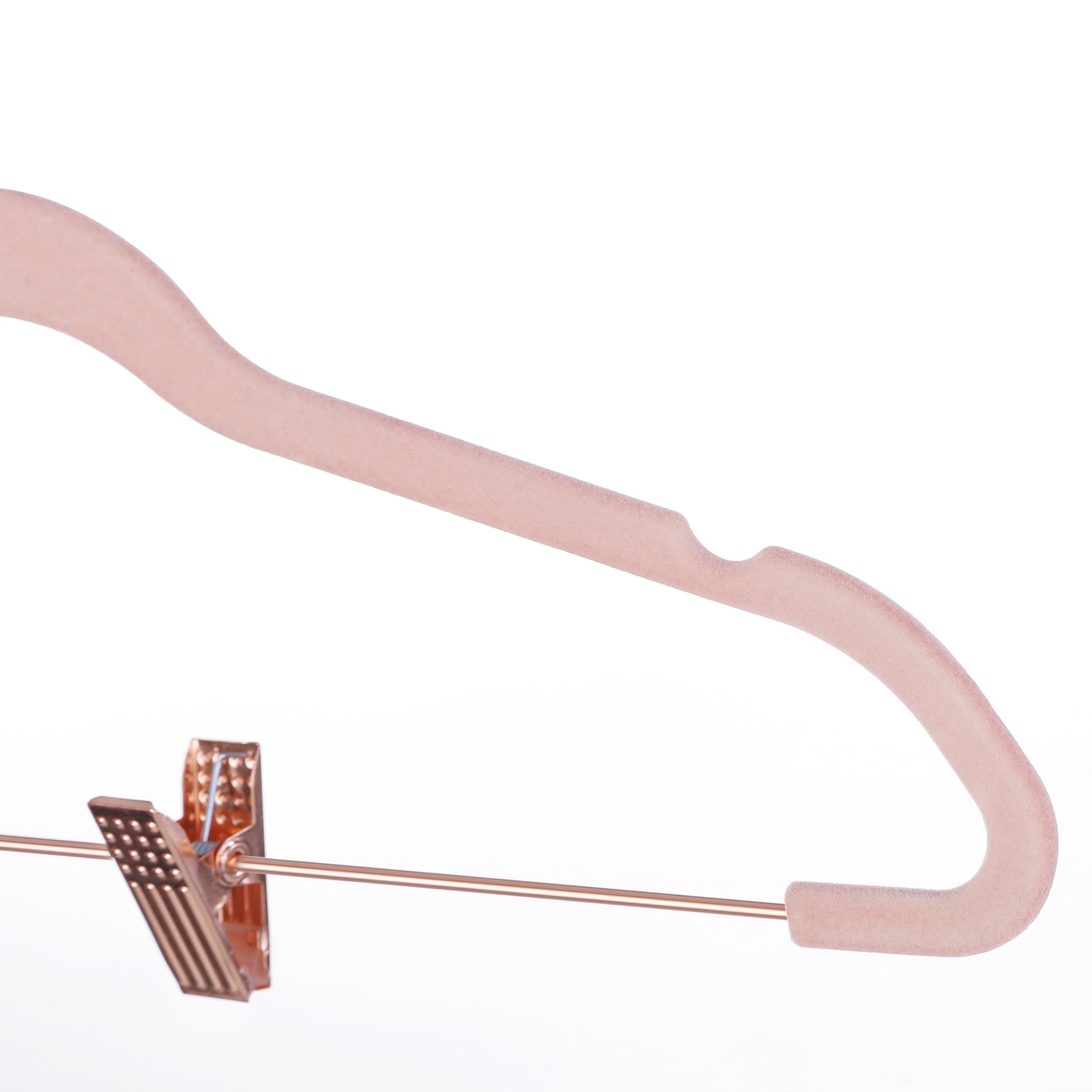 Velvet Coat Hangers - 24-Pack - Rose Gold - Non-Slip