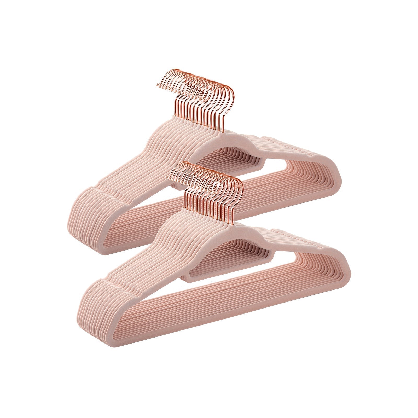 Velvet Hangers Set - Rose Gold - Non-Slip