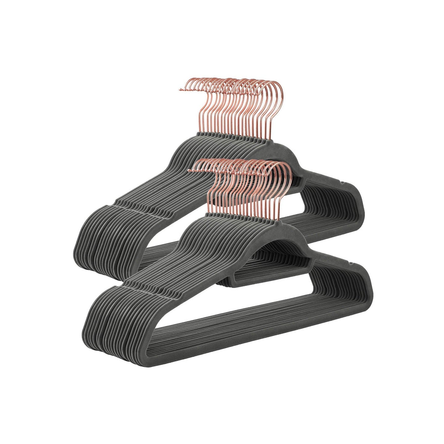 Non-Slip Velvet Hangers - Velvet - Rose Gold - 50 Pack
