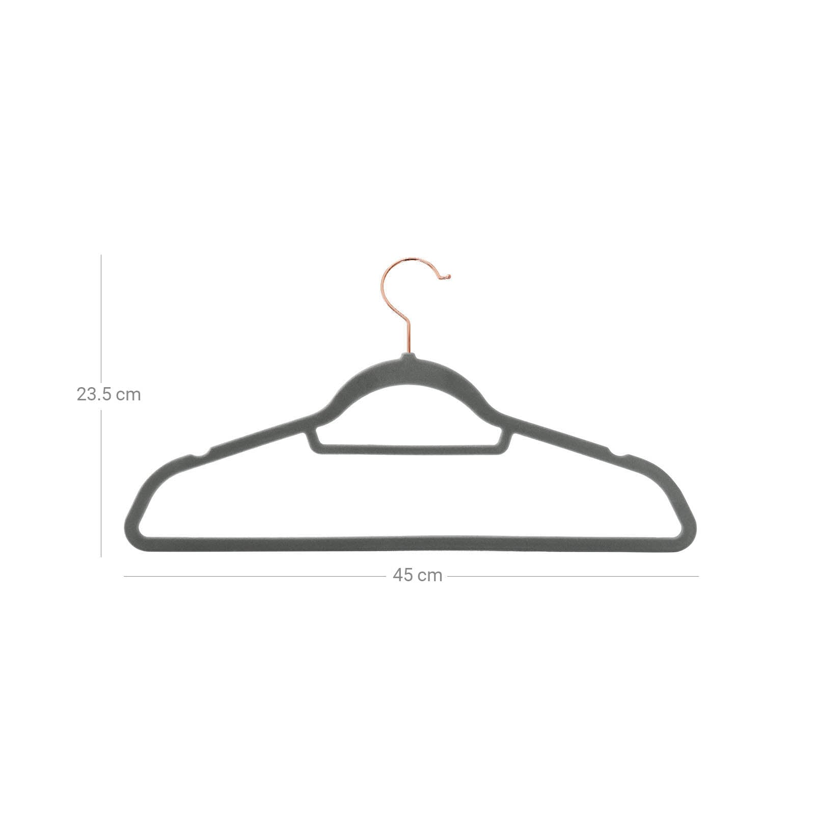 Non-Slip Velvet Hangers - Velvet - Rose Gold - 50 Pack