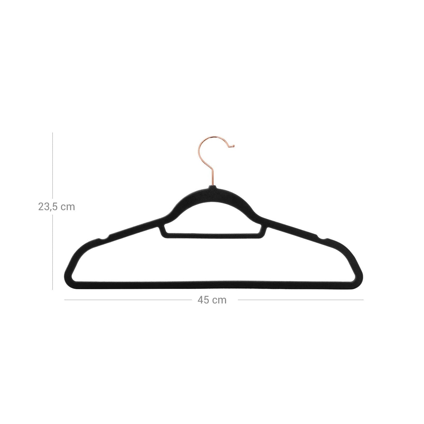 Velvet Hangers - Rose Gold - Non-Slip