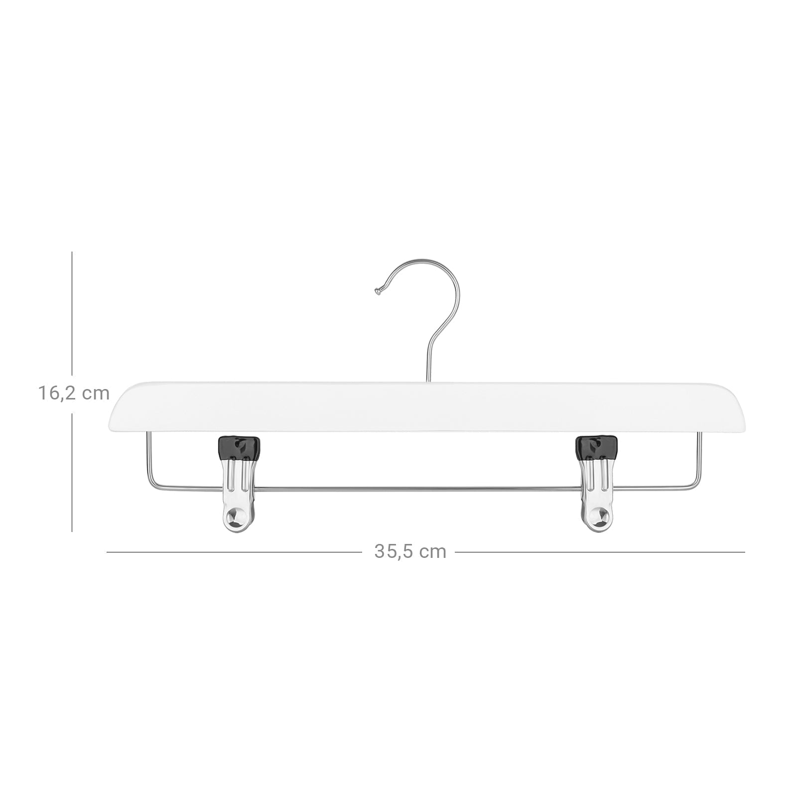 Wooden Trousers Hangers - Natural Finish - Rotatable Hooks
