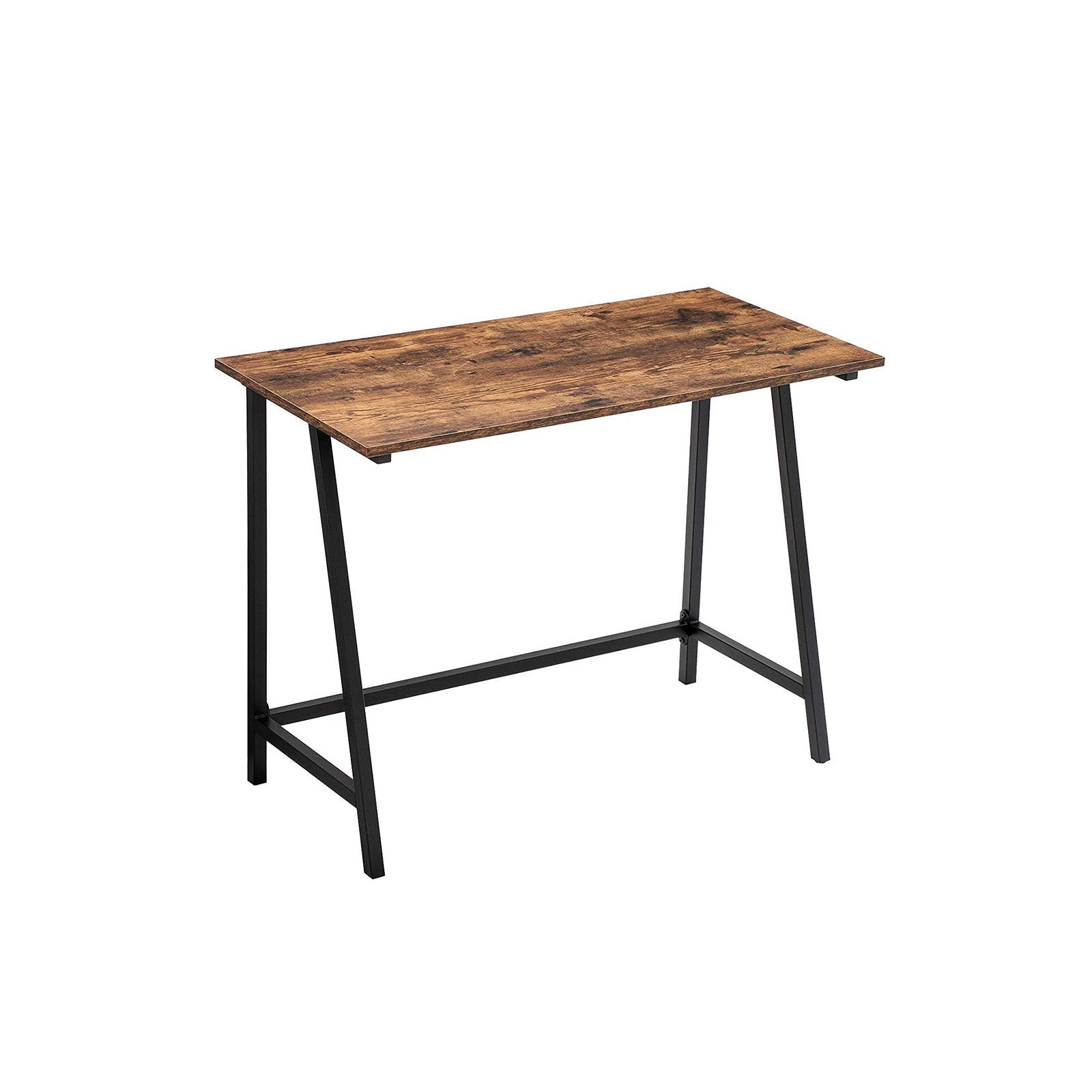 Computer Desk - Wood - Rustic Brown - Space-Saving