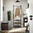 Hall Tree - Wood - Rustic Brown and Black - With Shoe Rack and Shelves