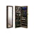 Jewellery Cabinet - Wood - Rustic Brown - Lockable Wall-Mounted with Mirror and Various Compartments