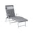Sun Lounger - Aluminium - Black - Removable Headrest